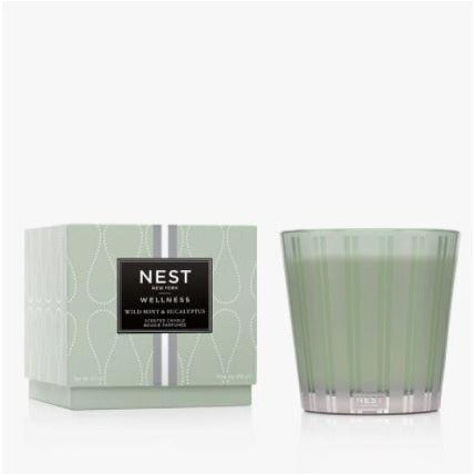 Velón de Tres Mechas - Wild Mint & Eucalyptus