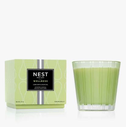 Velón de Tres Mechas - Lime Zest & Matcha